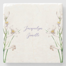 フローラエレガントシック書名リトグラフ ストーンコースター