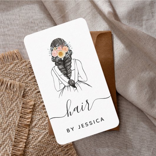 フローラエレガントシック花嫁ヘアスタイル組紐QRコード 名刺