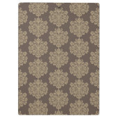 フローラエレガントシック金ゴールドダマスクパターン クリップボード (裏面)