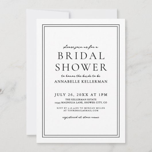 フローラエレガントシトラスブライダルシャワー 招待状 (正面)