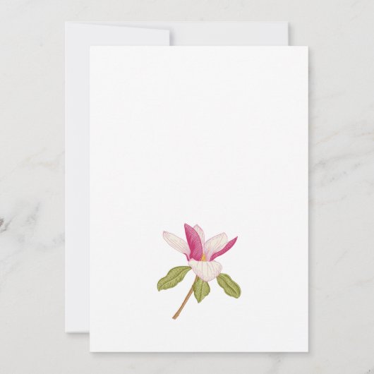 フローラエレガントシャワー 招待状 (裏面)