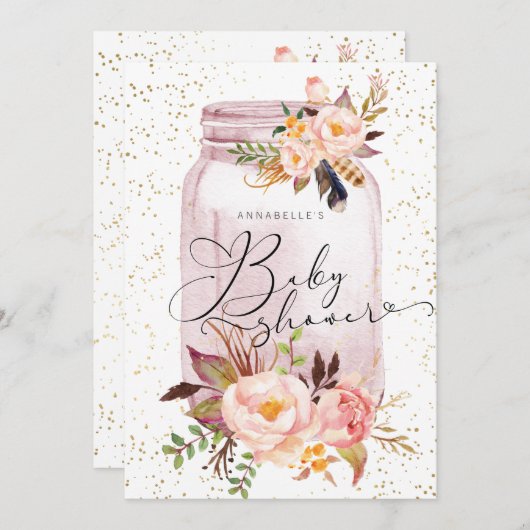 フローラエレガントシャワー 招待状 (正面/裏面)