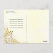 フローラエレガントシャンパン金ゴールドティアラキンセアニラ ポストカード (裏面)