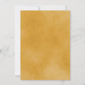 フローラエレガントシルエットマスタードイエロー結婚ズ 招待状 (裏面)