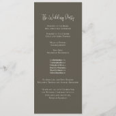 フローラエレガントシンプル結婚の式葉の プログラム (裏面)