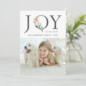 フローラエレガントジョイクリスマスホリデーフォトカード シーズンカード (スタンド正面)