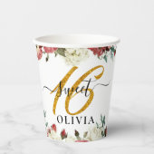 フローラエレガントスウィート16紙カップ 紙コップ (正面)