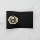 フローラエレガントスカル成人ハローウィンパーティインビタット 招待状 (内部)