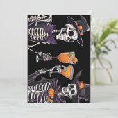 フローラエレガントスカル成人ハローウィンパーティインビタット 招待状 (スタンド正面)