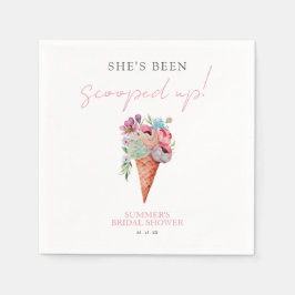 フローラエレガントスクープアップアイスクリームブライダルシャワー スタンダードカクテルナプキン