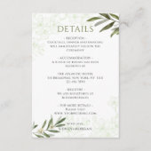 フローラエレガントセージグリーンオリーブ結婚ズ詳細 エンクロージャーカード (正面)