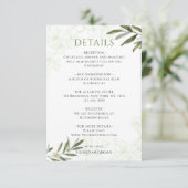 フローラエレガントセージグリーンオリーブ結婚ズ詳細 エンクロージャーカード (スタンド正面)