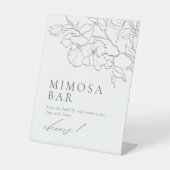 フローラエレガントセージグリーンブライダルシャワーミモサバー 台座サイン (正面)