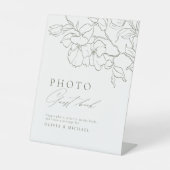 フローラエレガントセージ結婚グリーンのフォトゲストブック 台座サイン (正面)