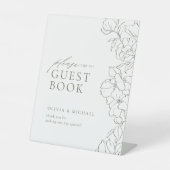 フローラエレガントセージ結婚グリーンズゲストブック 台座サイン (正面)