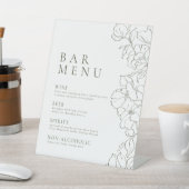 フローラエレガントセージ緑のバーメニューペデスタル 台座サイン (インサイチュ)