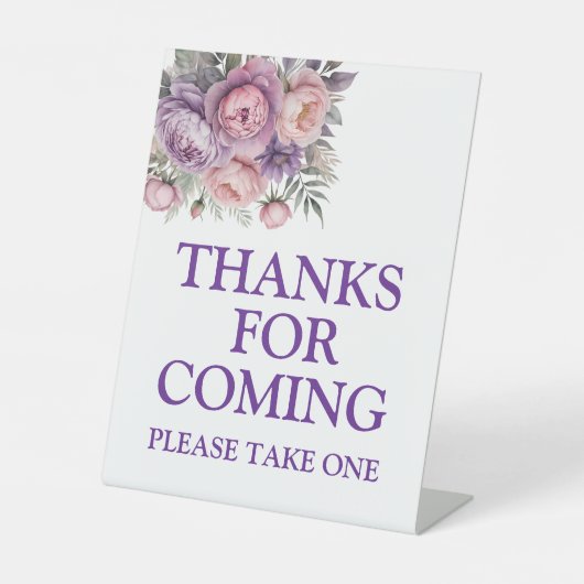 フローラエレガントソフトパステルカラーズサンキューサイン 台座サイン (正面)
