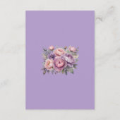 フローラエレガントソフトパステルカラー結婚ズ エンクロージャーカード (裏面)