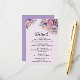 フローラエレガントソフトパステルカラー結婚ズ エンクロージャーカード