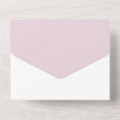 フローラエレガントソフトパープル薄紫すべて1つのInvita オールインワン招待状 (裏面)