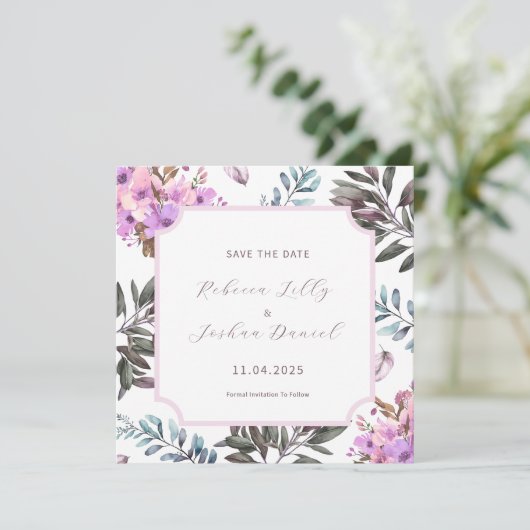 フローラエレガントソロモンの日付の歌を保存3:4 招待状 (スタンド正面)