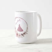 フローラエレガントタイポグラフィクラシックマグ&スティッカー コーヒーマグカップ (正面右)