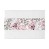 フローラエレガントダスティバラとマウヴ結婚ズ 招待状ベリーバンド (裏面例)