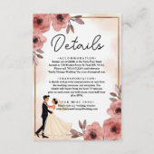 フローラエレガントダスティバラ新郎新婦結婚ズ エンクロージャーカード (正面)