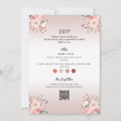 フローラエレガントダスティピ結婚ンクの全てを一つにする 招待状 (裏面)