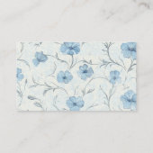 フローラエレガントダスティブルーカントリー庭園の結婚式 プレイスカード (裏面)