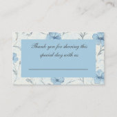 フローラエレガントダスティブルーカントリー庭園の結婚式 プレイスカード (正面)