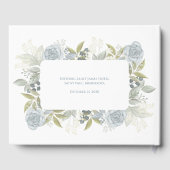 フローラエレガントダスティブルークラシックバラ緑 ゲストブック (裏面)