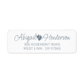 フローラエレガントダスティブルーデイジー差出人住所 ラベル (正面)