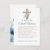 フローラエレガントダスティブルーバプテスマ エンクロージャーカード (正面/裏面)