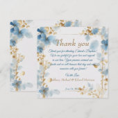 フローラエレガントダスティブルーバプテスマ サンキューカード (正面/裏面)