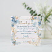フローラエレガントダスティブルーバプテスマ サンキューカード (スタンド正面)