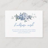 フローラエレガントダスティブルーブライダルシャワー エンクロージャーカード (正面)