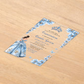 フローラエレガントダスティブループリンセスキンセアニラ アクリル招待状 (レイダウン)