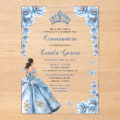 フローラエレガントダスティブループリンセスキンセアニラ アクリル招待状 (正面)