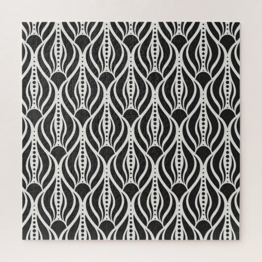 フローラエレガントダマスク、アールヌーボーシームレスパター ジグソーパズル (縦)