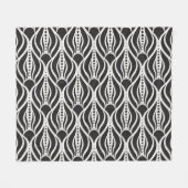 フローラエレガントダマスク、アールヌーボーシームレスパター フリースブランケット (正面(横))