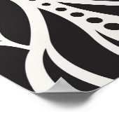 フローラエレガントダマスク、アールヌーボーシームレスパター ポスター (角)