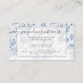 フローラエレガントチャイノアイセリーブルーホワイトウォーター 名刺 (裏面)