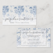 フローラエレガントチャイノアイセリーブルーホワイトウォーター 名刺 (正面/裏面)