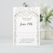フローラエレガントチュパRsvpカード&封筒 出欠カード (スタンド正面)