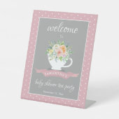 フローラエレガントティーカップベビーシャワーティーパーティー 台座サイン (正面)