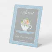フローラエレガントティーカップベビーシャワーティーパーティー 台座サイン (正面)