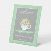 フローラエレガントティーカップベビーシャワーティーパーティー 台座サイン (正面)