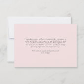 フローラエレガントティーパーティーブライダルシャワー サンキューカード (裏面)