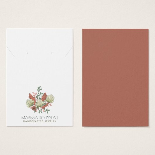 フローラエレガントテラコッタイヤリングネックレス (正面&裏面)